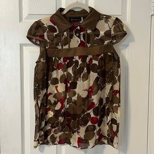 Cap sleeve silk top by INC